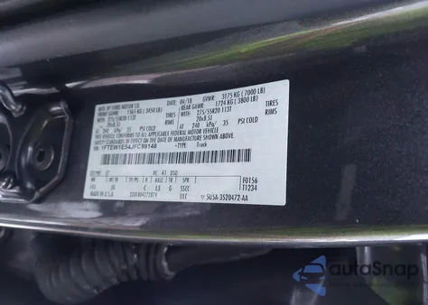 2018 Ford F-150 Xl из США, поврежденный, VIN 1FTEW1E54JFC99148